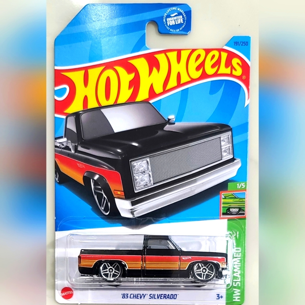 Hot Wheels 1983 Chevy Silverado, HW Slammed -Black